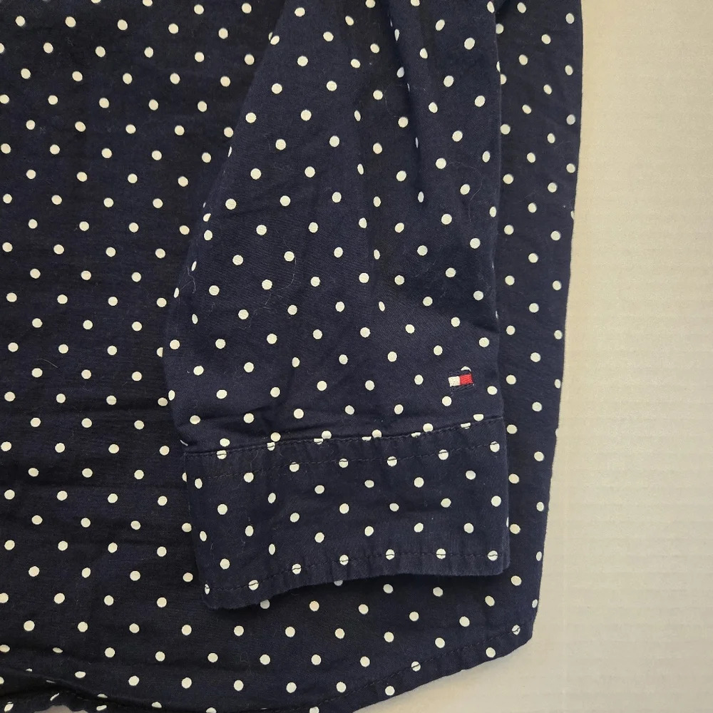 Tommy Hilfiger Relaxed Fit Mem's Polka Dot button-down shirt size XL - Picture 6 of 9